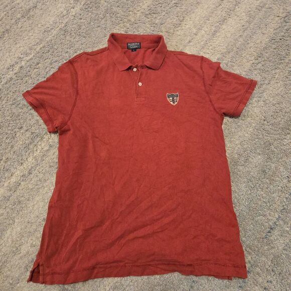 Ralph Lauren Polo Jeans Co.  Flag Logo Cotton Men's Large Shirt Red - Picture 2 of 7